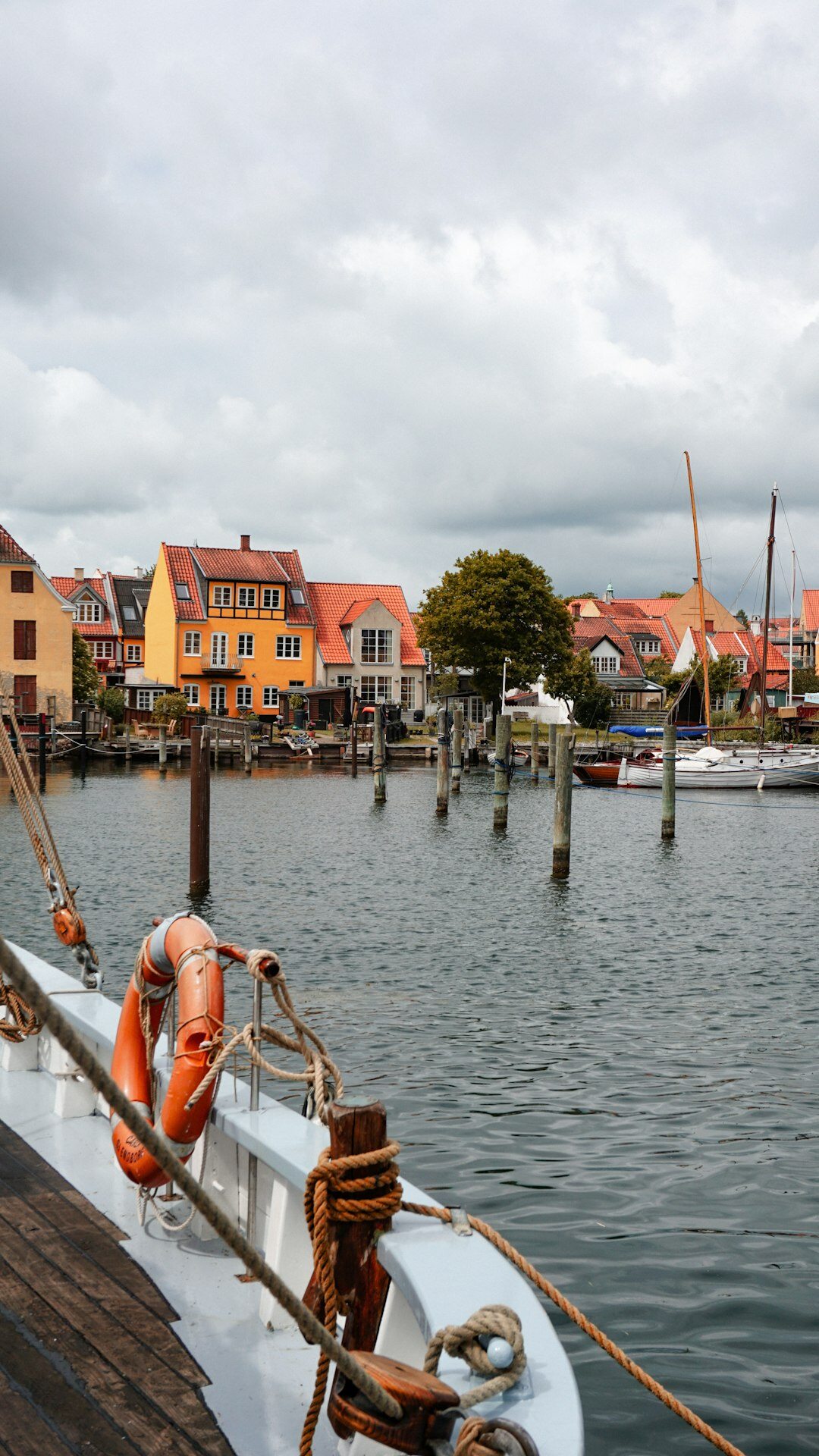 Elderly Danish fisherman portrait on the quay